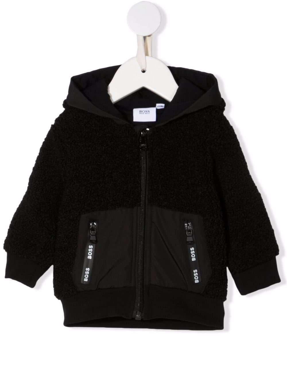 BOSS Kidswear logo-strip hooded jacket - FARFETCH