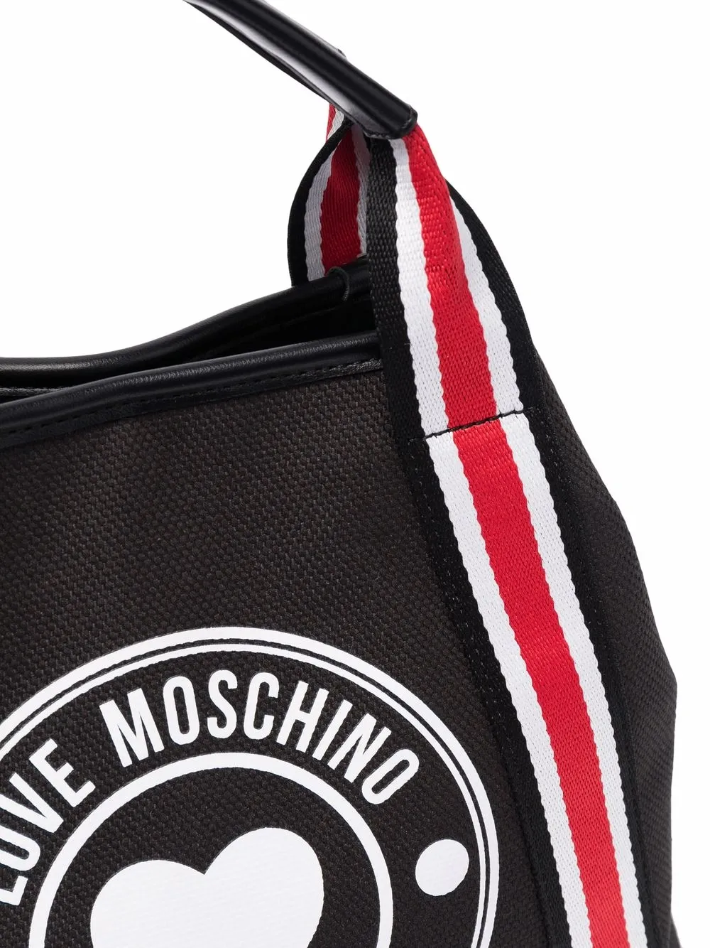 фото Love moschino полосатая сумка-тоут с логотипом
