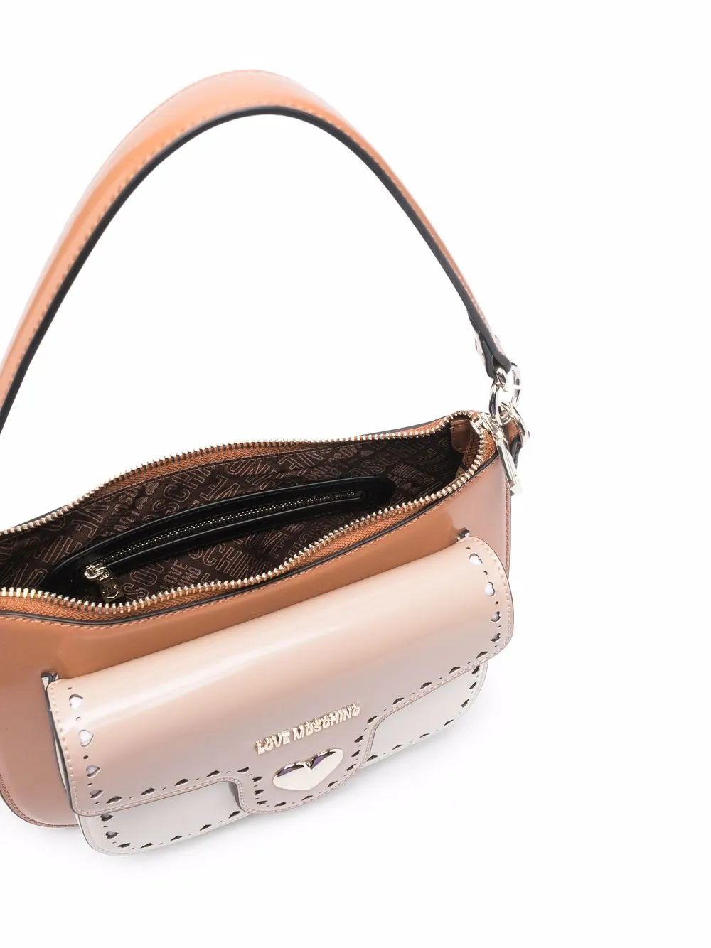 фото Love moschino сумка-тоут в стиле колор-блок с логотипом