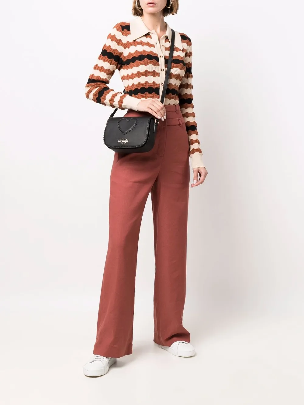 фото Love moschino сумка через плечо с плетеной отделкой