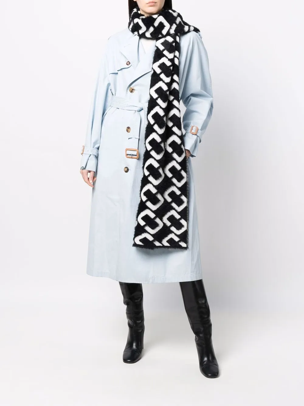 фото Dvf diane von furstenberg шарф с геометричным принтом