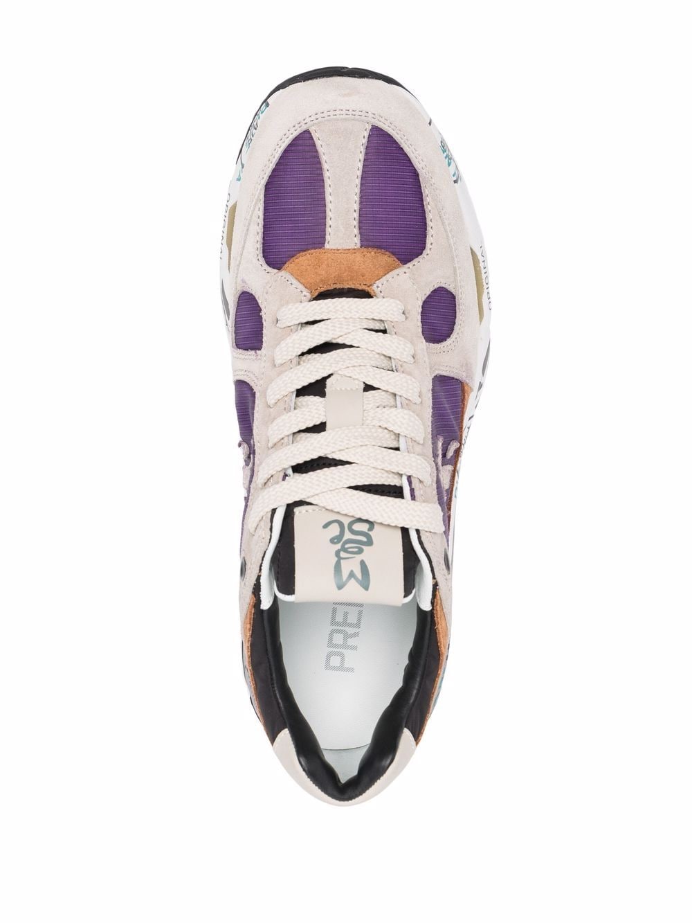 Shop Premiata Mased Lace-up Sneakers In Nude