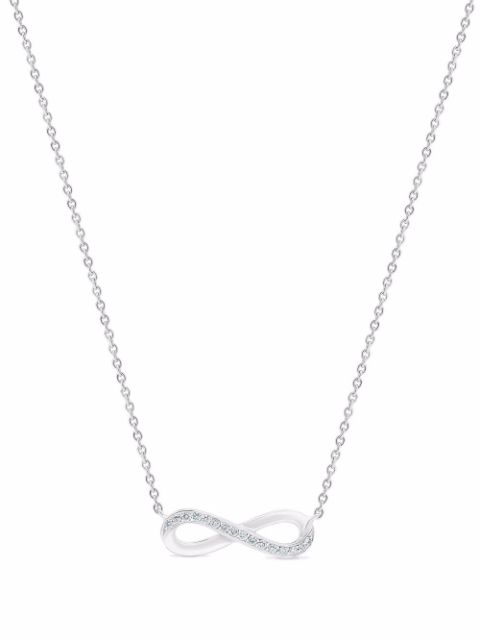 De Beers Jewellers 18kt white gold Infinity diamond necklace