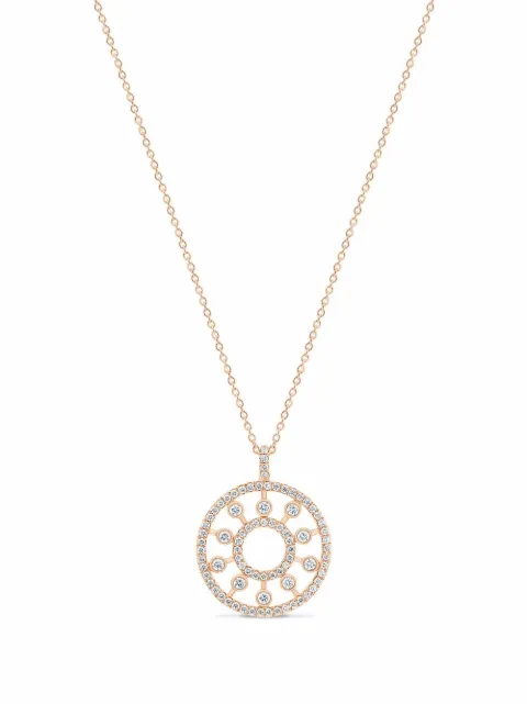 DE BEERS 18kt rose gold Dewdrop Medallion diamond necklace