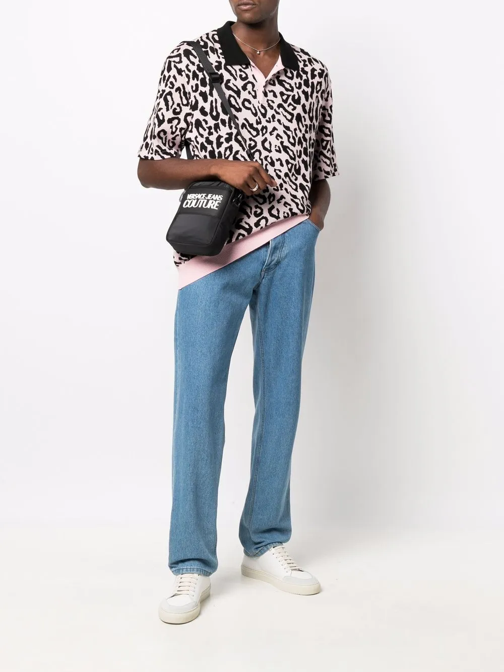 фото Versace jeans couture сумка-мессенджер на молнии с логотипом