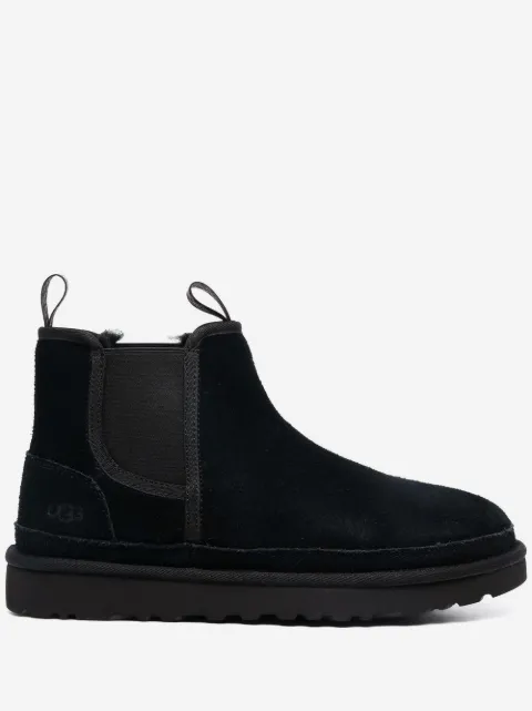 UGG debossed-logo shearling ankle boots