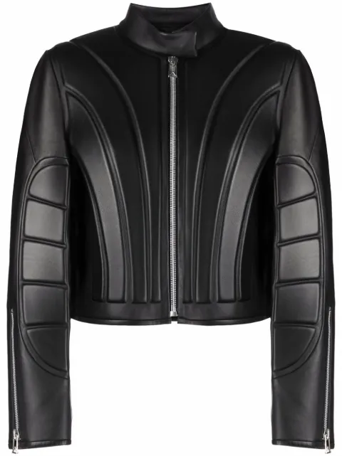 Bottega Veneta panelled zip-front cropped jacket