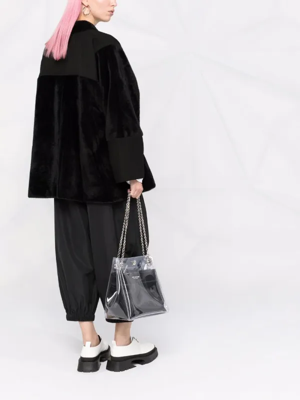 faux fur panelled jacket