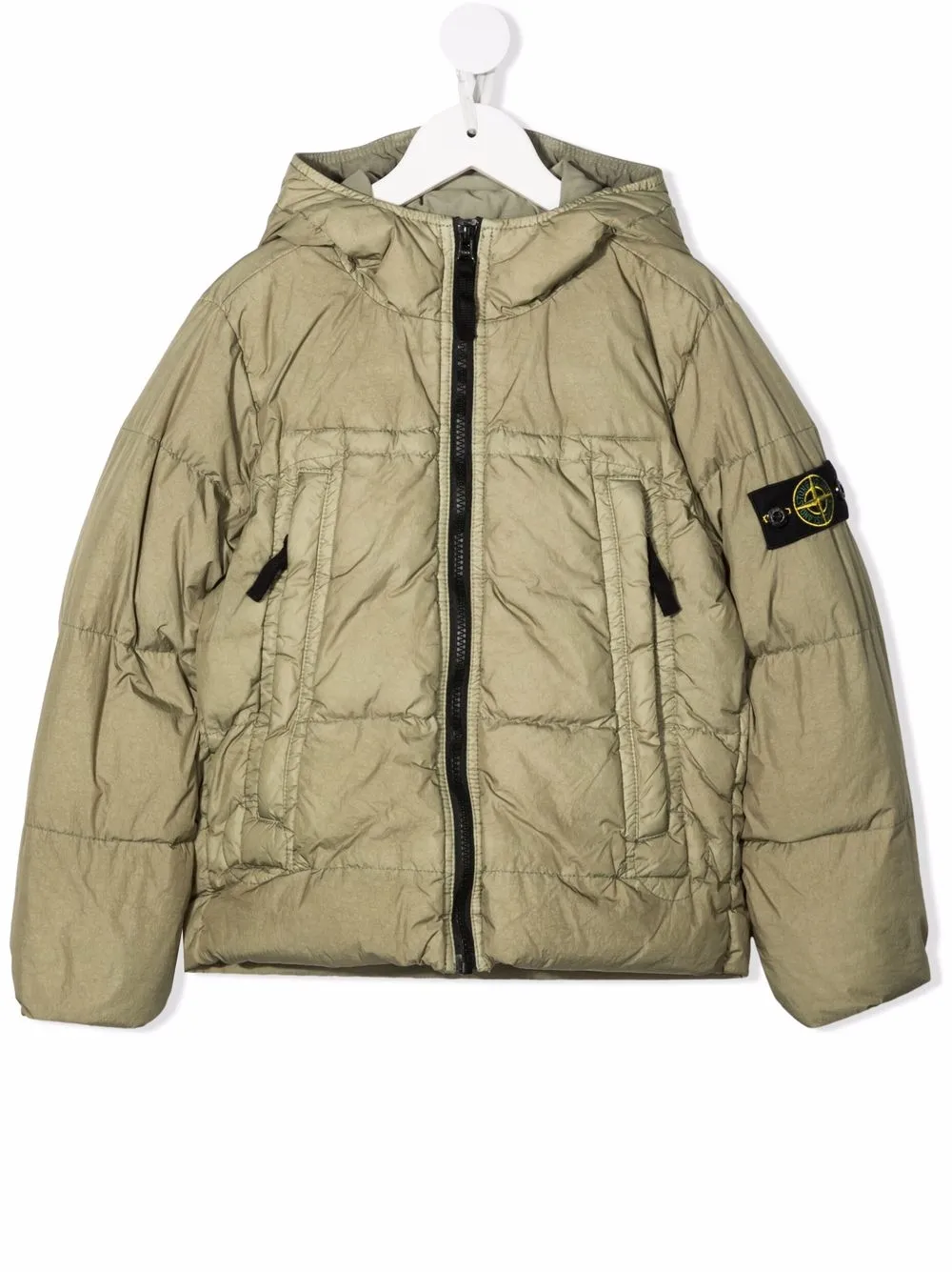 фото Stone island junior пуховик с капюшоном