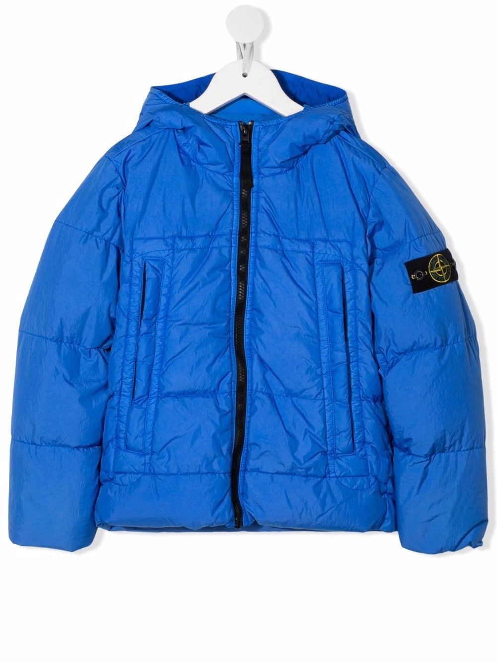 фото Stone island junior пуховик с капюшоном