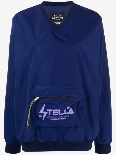 Stella McCartney V-neck pouch pocket sweatshirt