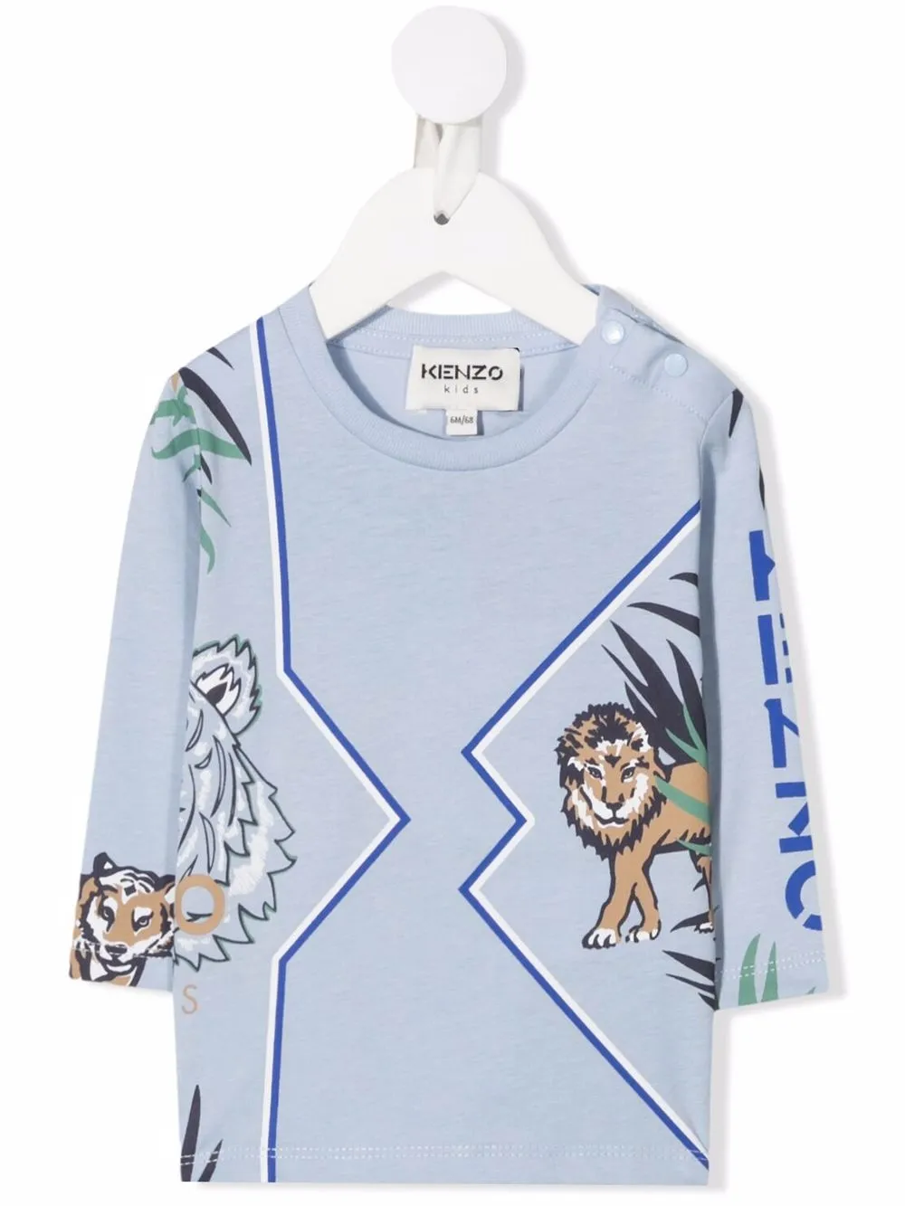 фото Kenzo kids футболка с длинными рукавами и принтом