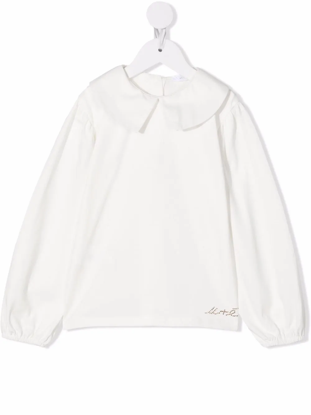 Miss Grant Kids блузка с вышитым логотипом