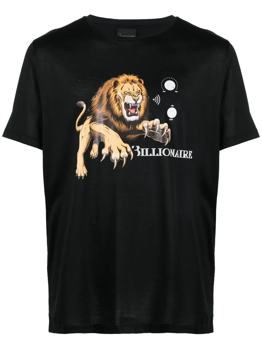 

Billionaire Lion logo-print T-shirt - Black