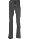 Billionaire logo-patch slim-fit jeans - Grey