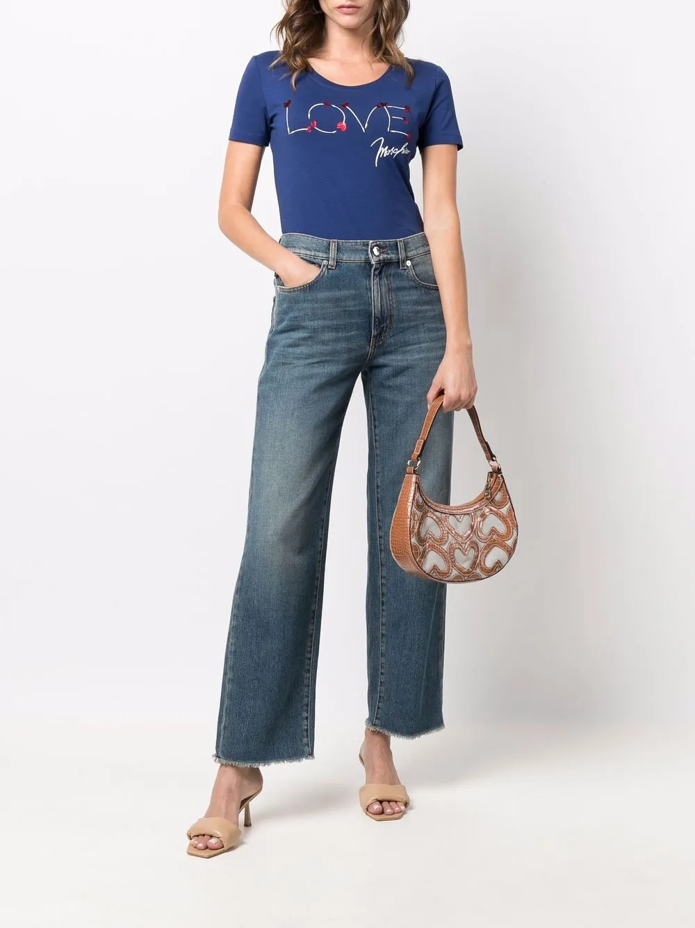 фото Love moschino сумка-тоут с нашивкой