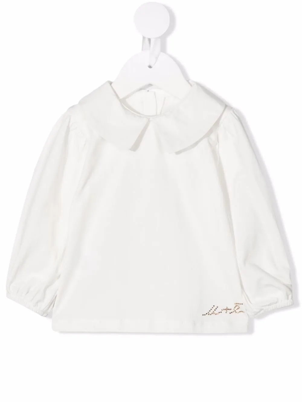 Miss Grant Kids блузка с вышитым логотипом