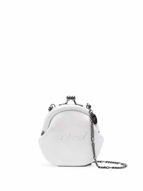 Discord Yohji Yamamoto logo-print leather purse
