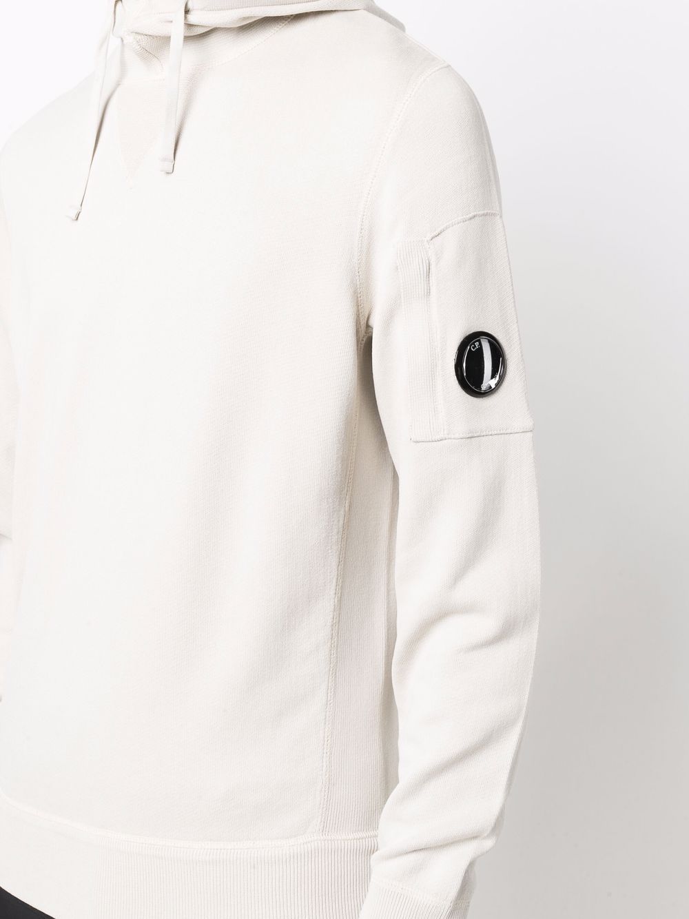 фото C.p. company logo-patch sleeve hoodie