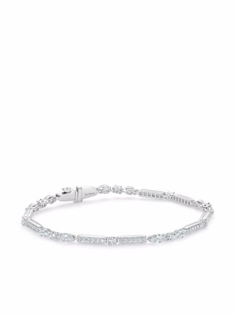 De Beers Jewellers pulsera Snow Dance en oro blanco de 18kt con diamantes