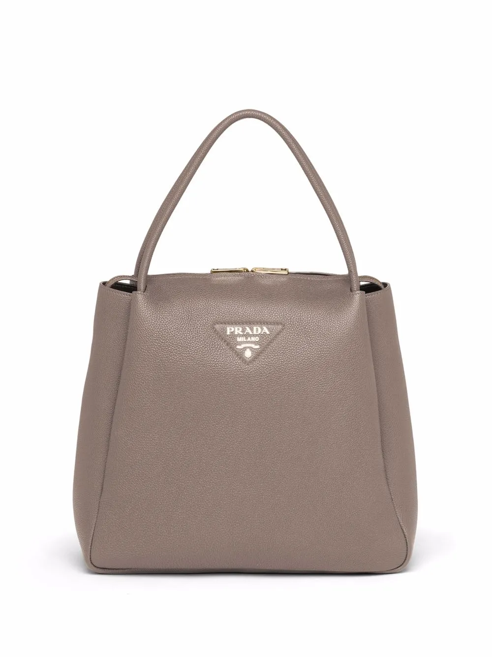 

Prada medium logo-plaque tote bag - Grey