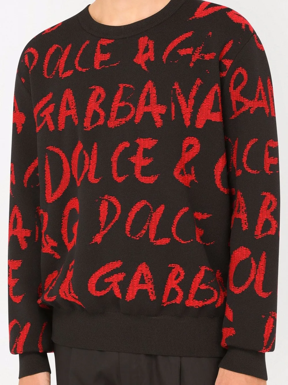 фото Dolce & gabbana джемпер с круглым вырезом и логотипом