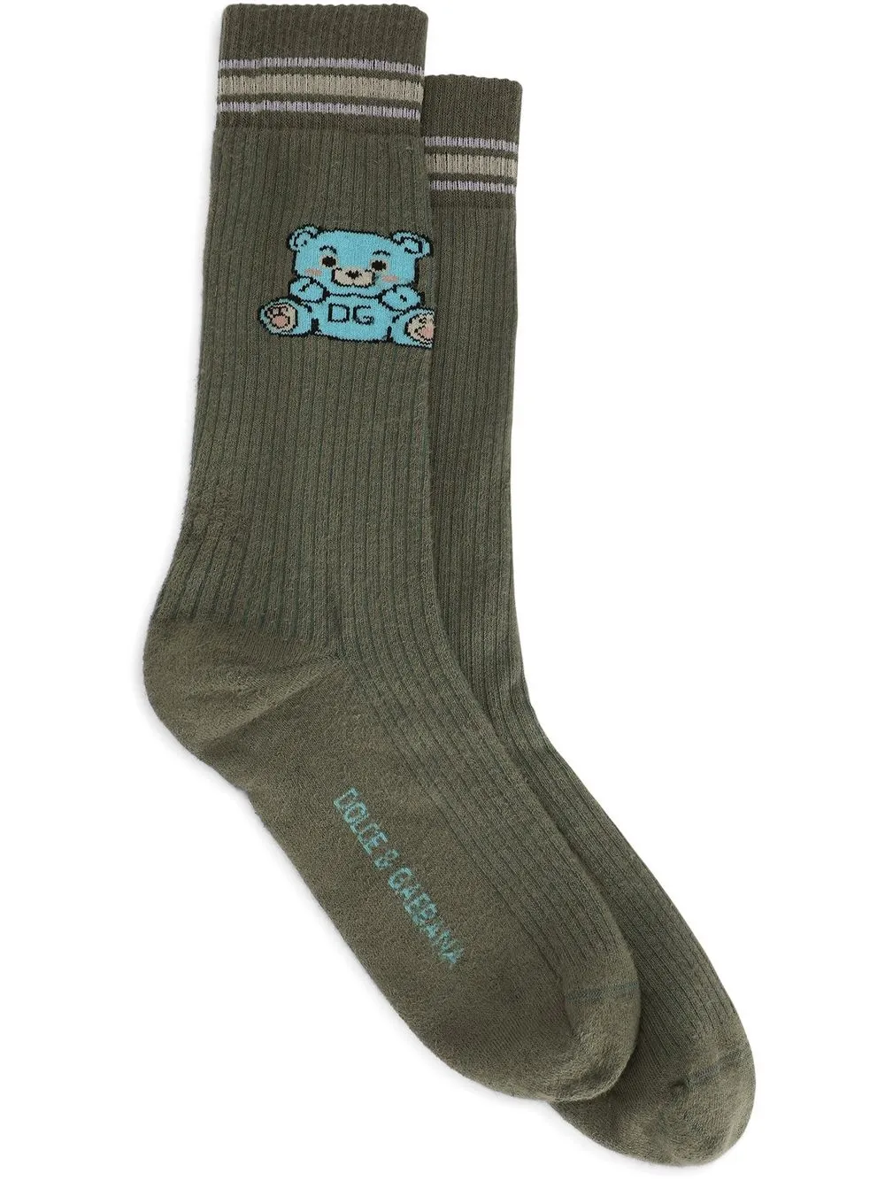 

Dolce & Gabbana calcetines con oso estampado - Verde