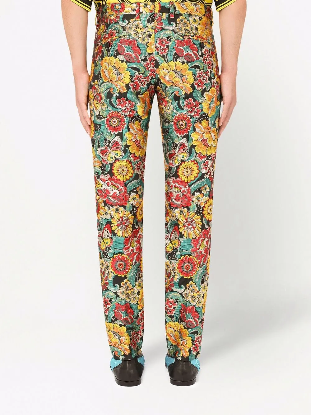 Dolce & Gabbana Patterned Jacquard Tailored Trousers