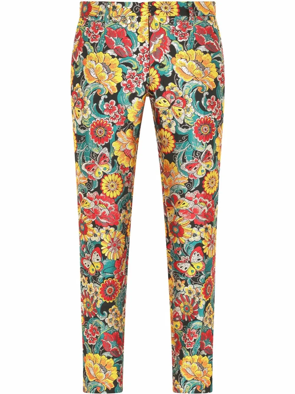 

Dolce & Gabbana pantalones de vestir con motivo en jacquard - Amarillo