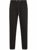 Dolce & Gabbana camo-stripe drawstring-waist track pants - Black