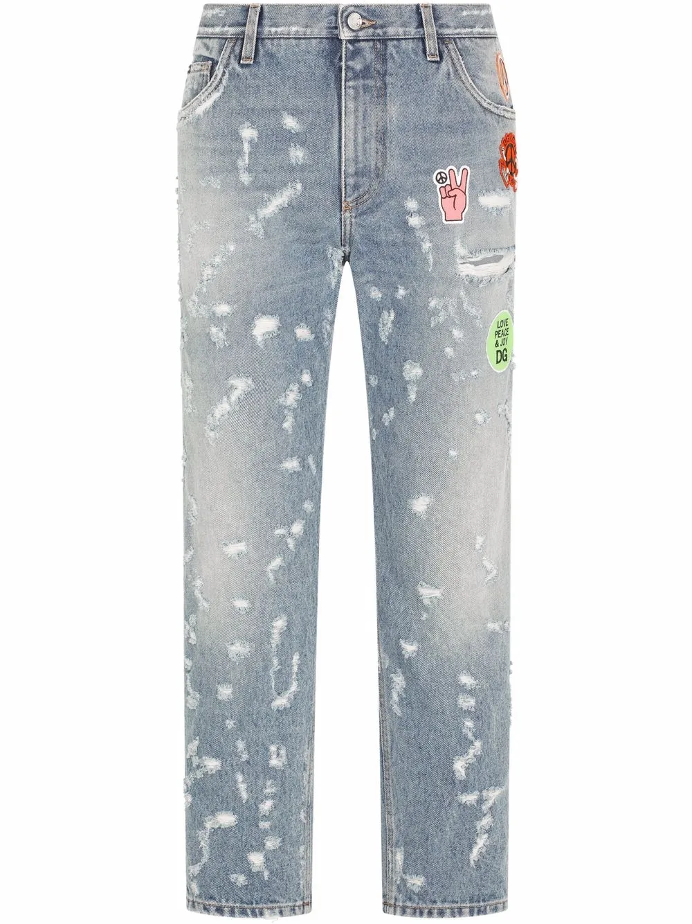 

Dolce & Gabbana jeans con parche del logo - Azul
