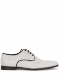 Dolce & Gabbana rhinestone-embellished derby shoes - Silver