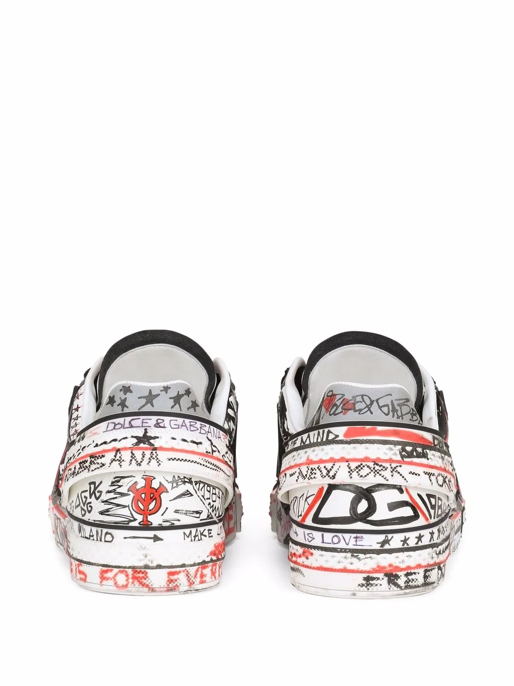 dolce gabbana portofino graffiti sneakers
