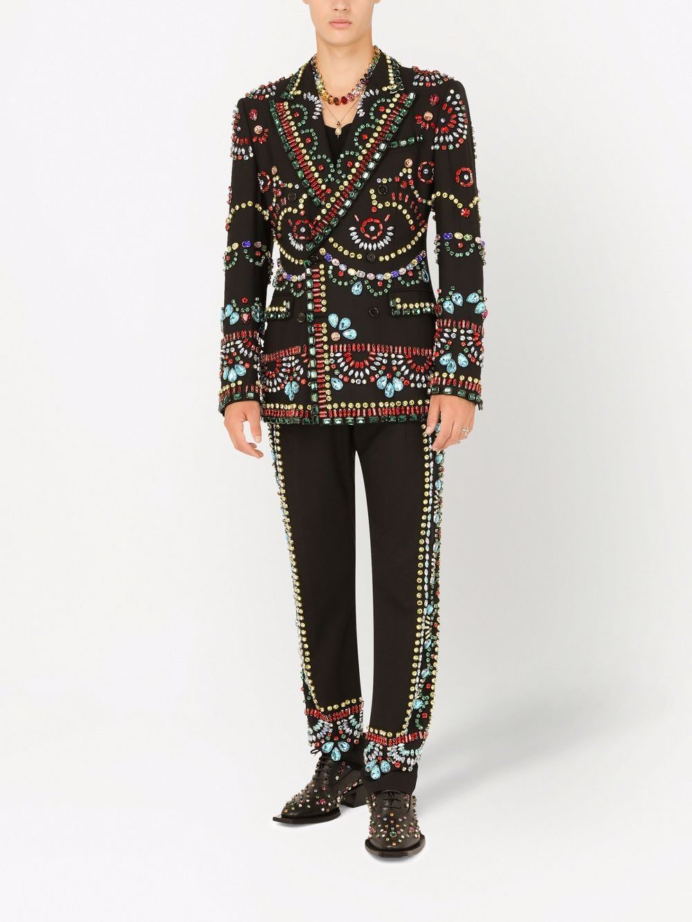 Dolce & Gabbana gemstone-embellished double-breasted Blazer - Farfetch