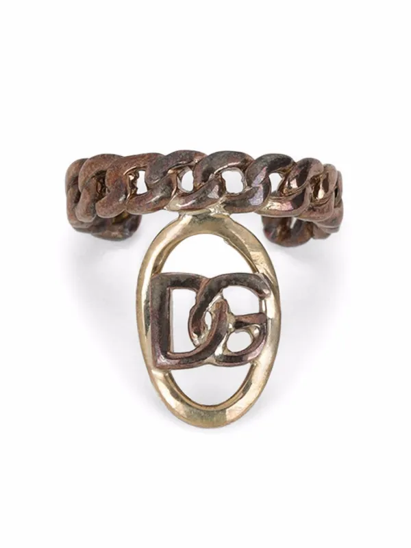 Curb Chain logo-plaque Ring - Farfetch