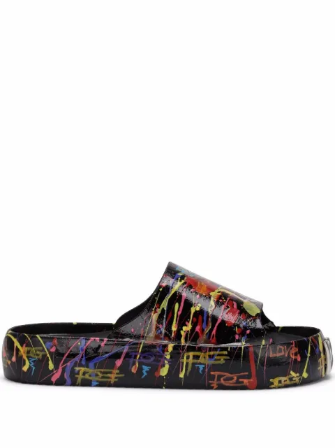 Dolce & Gabbana paint-splatter platform slides