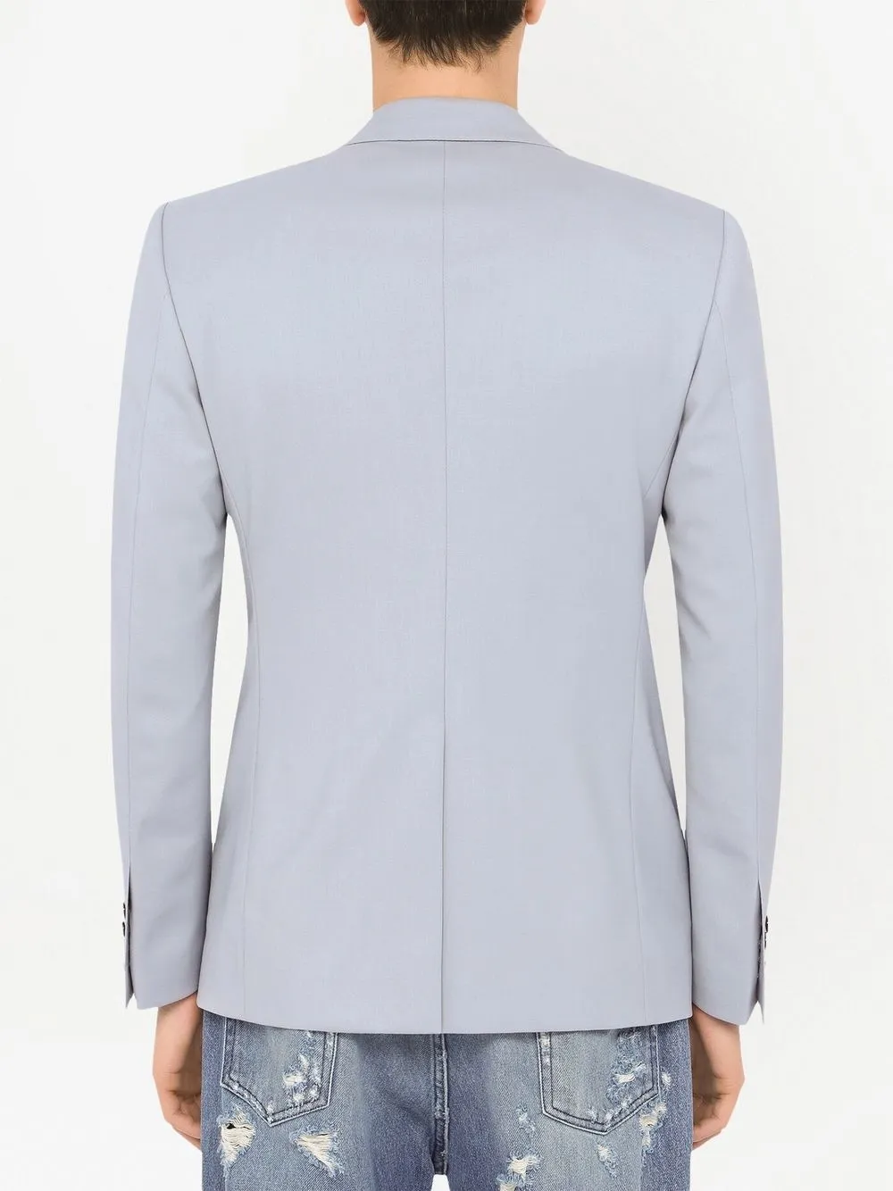 Dolce & Gabbana Gemstone-embellished Tailored Blazer In Blue