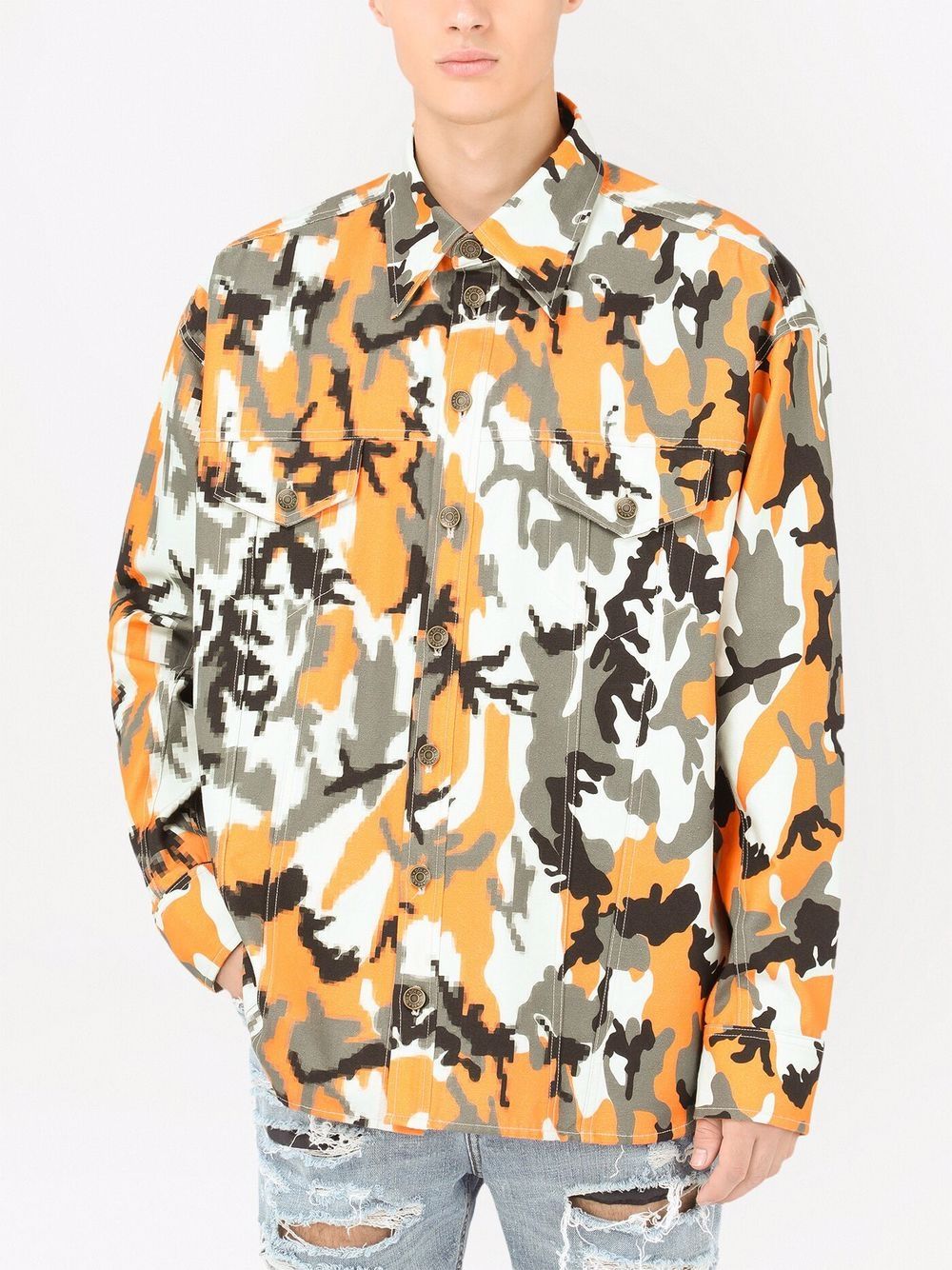 Dolce & Gabbana Camouflage Print Cotton T-shirt - Farfetch