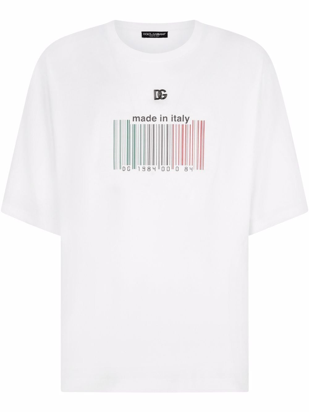 Image 1 of Dolce & Gabbana barcode print short-sleeve T-shirt