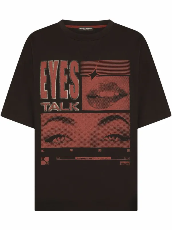 Dolce & Gabbana Eyes Talk graphic-print T-shirt - Farfetch