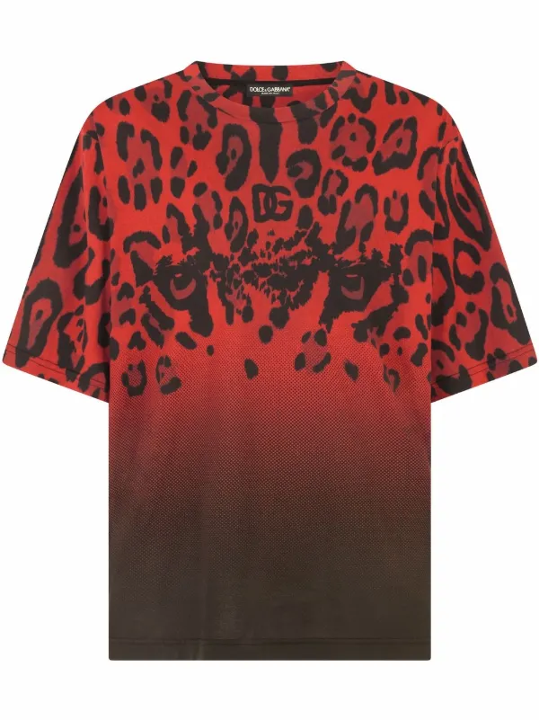 Dolce and gabbana red best sale t shirt