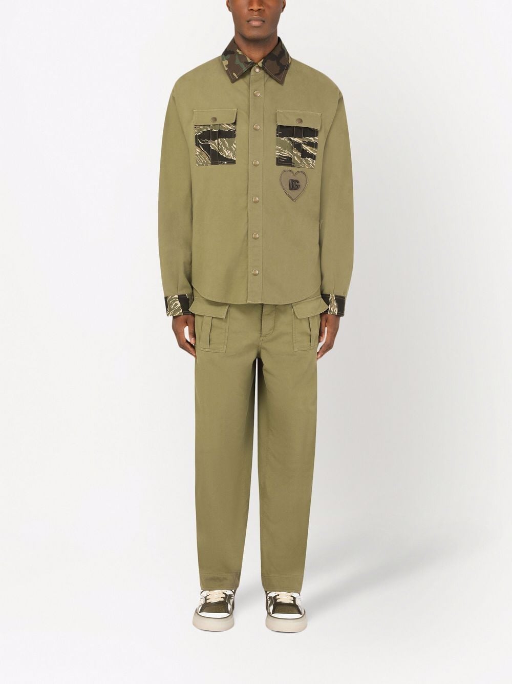 Dolce & Gabbana Jumpsuit met camouflageprint - Groen
