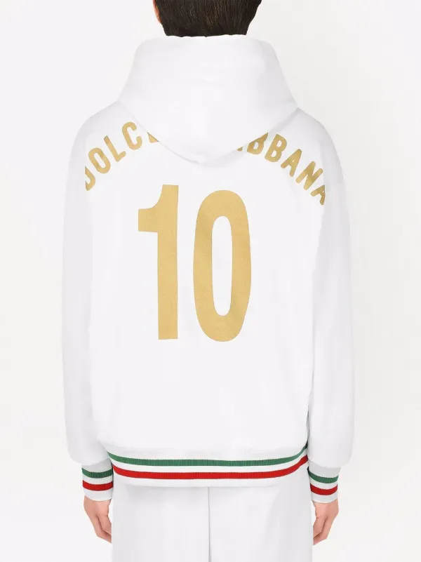 Dolce & Gabbana Italia Cotton Hoodie | White | FARFETCH