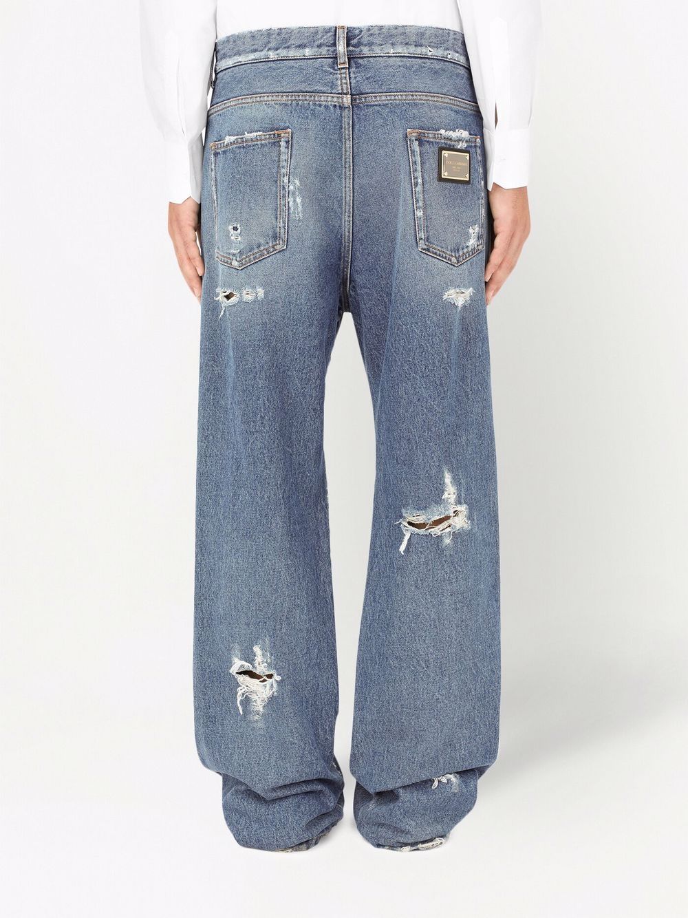 фото Dolce & gabbana джинсы свободного кроя с прорезями