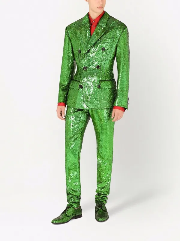 【VIP価格】DOLCE & GABBANA Multicolor Sequin Coat Dolce & Gabbana Sequin Jacquard Tuxedo Blazer Jacket Sicilia