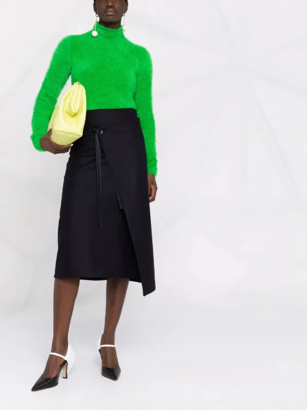 Jil Sander Tie Waist Wool Wrap Skirt Farfetch