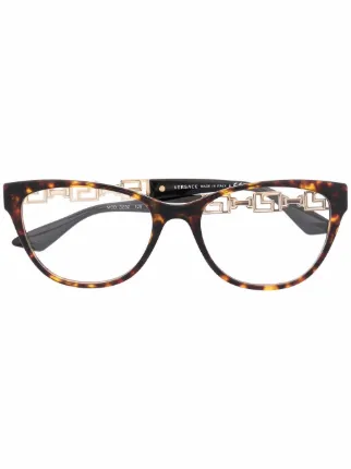 Versace Eye Glasses Brown and buy Black Frame