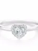 De Beers Jewellers platinum Aura heart-shaped diamond ring