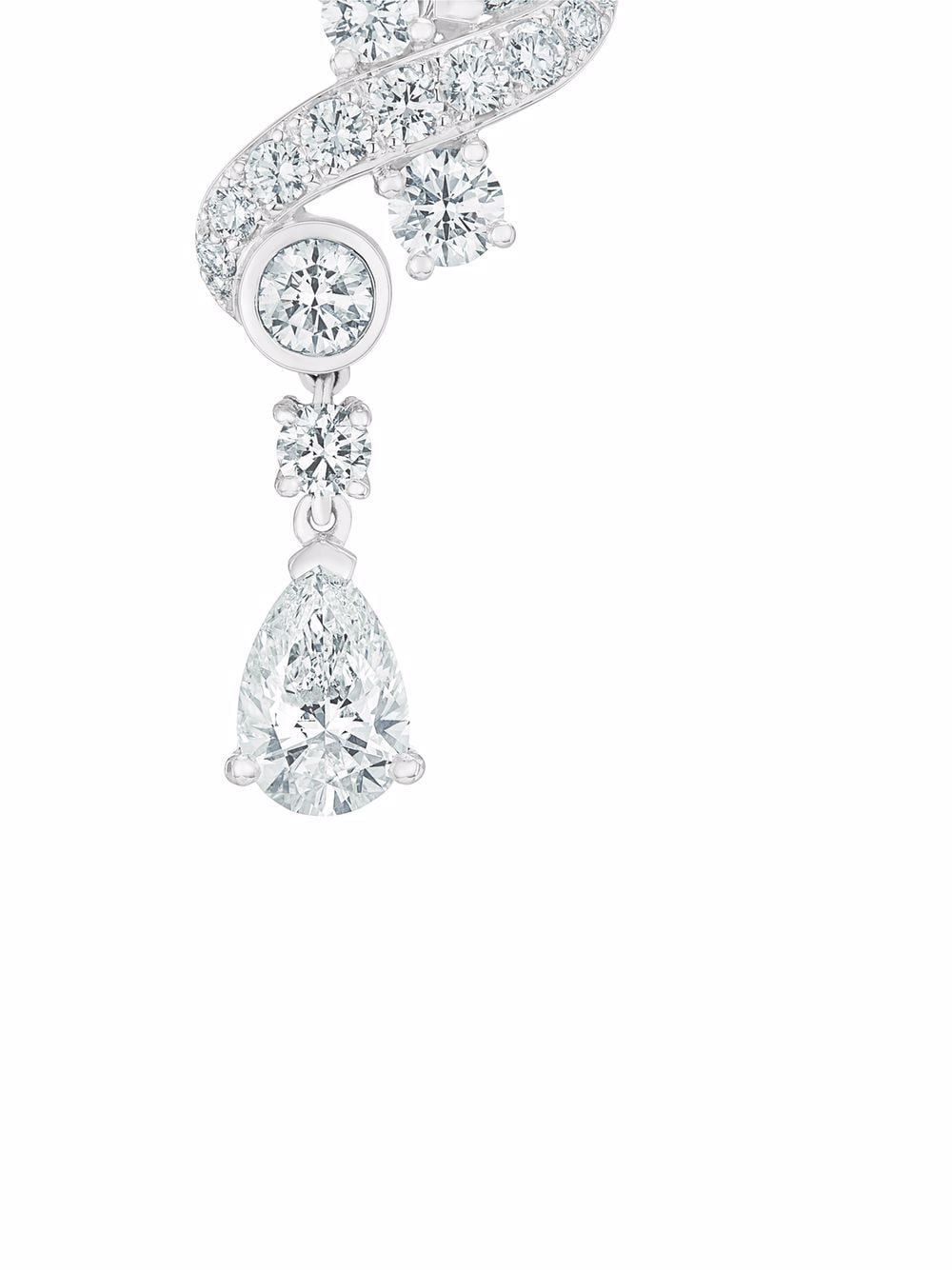 Shop De Beers Jewellers 18kt White Gold Adonis Rose Diamond Climber Earrings In Silber
