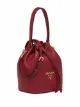 Prada drawstring-fastening logo bucket bag